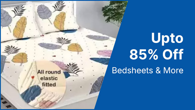 Upto 85% Off Bedsheets & More +Instant 10% Discount On Bank Cards