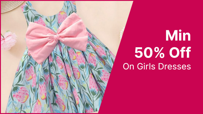 Min 50% Off On Girls Dresses Starting From Rs.149 From Brands Baesd,Creative Kids, A.T.U.N,StyleCast & More 