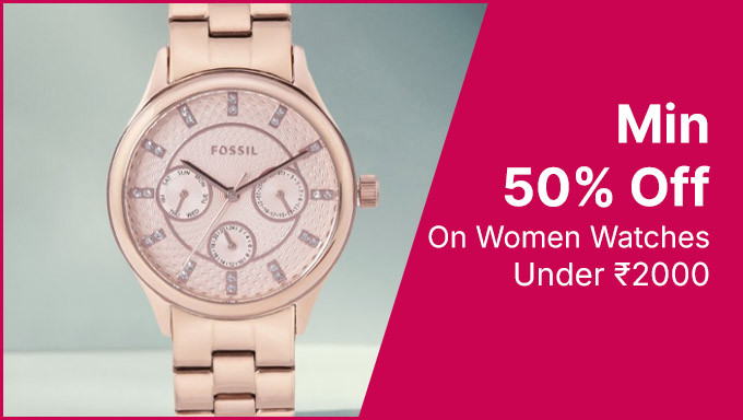 Min 50% Off On Women Watches Under Rs.2000 From Joker & Witch,Elle,FCUK,Fastrack