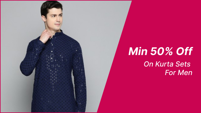 Min 50% Off On Kurta Sets For Men From Sojanya,Deyann,Vastramay,Kisah & More 