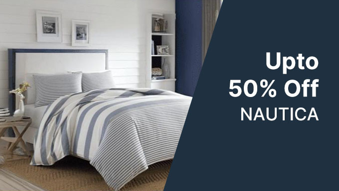 Up to 50% Off On Nautica Buy Towels,Blankets,Dohars,Quilts,Pillows & More 