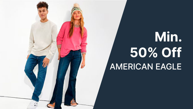 Min. 50% Off On American Eagle Buy Tshirts,Jeans,Tops, & More