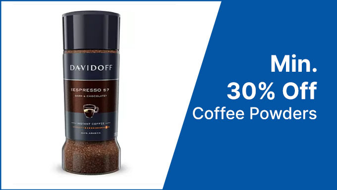 Min 30% Off On Coffee Buy Instant Coffee,Coffee Beans,Filter Coffee & More