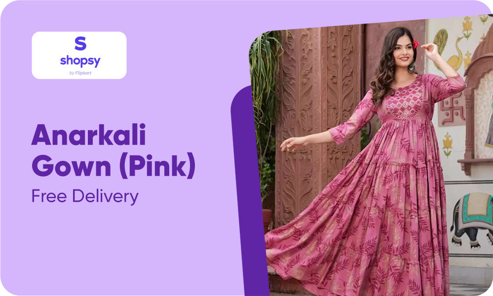 Buy Anarkali Gown (Pink)