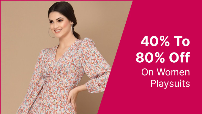 Get 40% To 80% Off On Women Playsuits From Trendyol,Berrylush,Tokyo Talkies & More