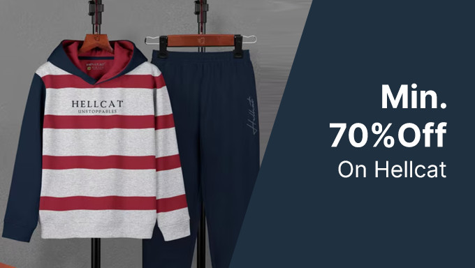 Min 70% Off On Hellcat Tshirts,Sweaters,Sweatshirts,Shorts & More