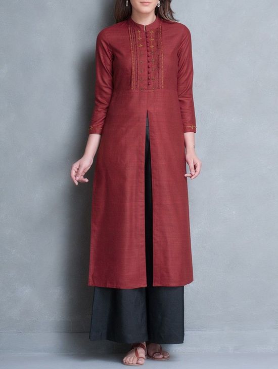 Chinese collar kurtis pattern best sale