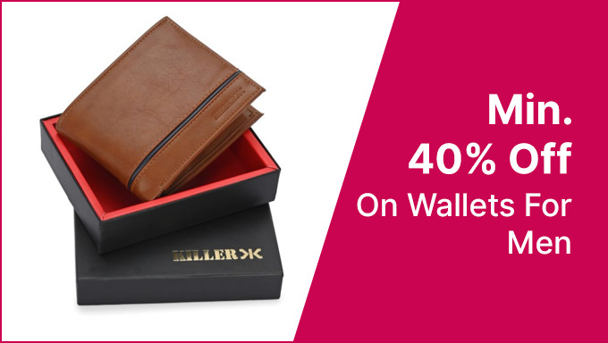 Min 40% Off On Wallets For Men From Killer,Puma & More 