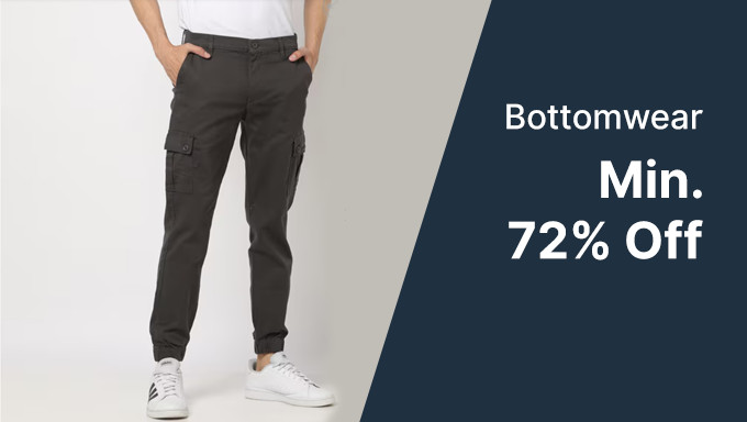 Min 72% Off On Bottomwear From The Indian Garage Co,Cosmic ,Glito & More