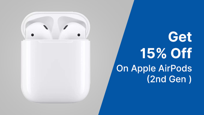 Buy Apple AirPods with Charging Case Bluetooth Headset + 10% Off On SBI Credit Cards