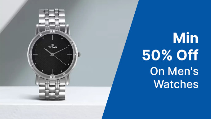 Minimum 50%-90% Off on Men's Watches From Titan,Fastrack & More