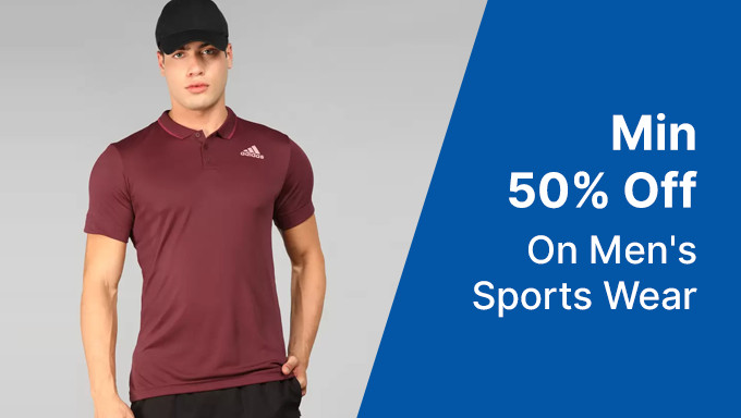 Min 50% Off On Men's Sports Wear 