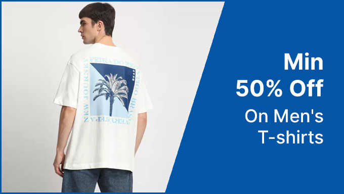 Min 50% Off On Men's T-shirts & WInterwear From Adidas,Allen Solly & More