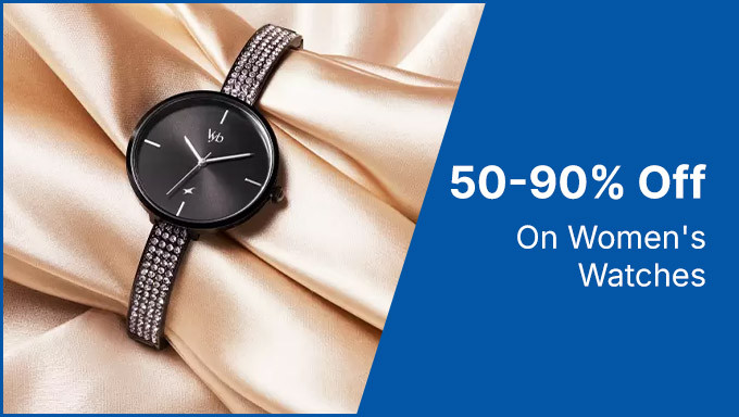 Get 50% To 90% Off On Women's Watches From Fastrack ,Sonata,Fossil & More