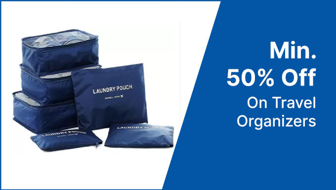 Min 50% Off On Travel Organizers 