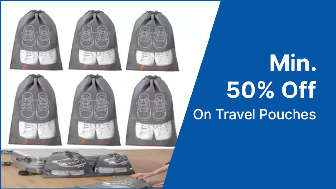 Min 50% Off On Travel Pouches Buy Shirt bag,Waist Bag & More