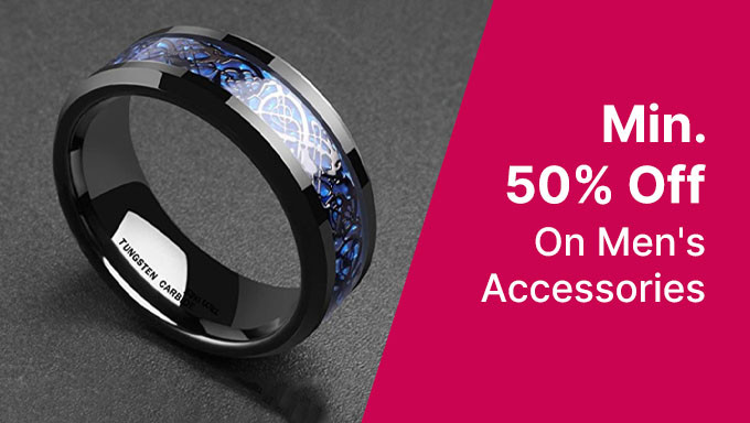 Min 50% Off On Men's Accessories Buy Bracelet ,Rings, Chains & More