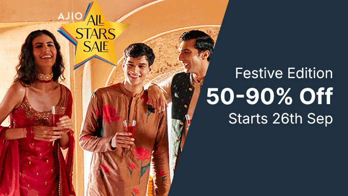 Ajio All Star Sale Festive Edition | 50%-90% OFF + Instant 10% Selected Bank Off