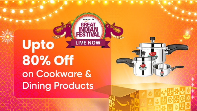 Upto 80% Off on Cookware & Dining Products