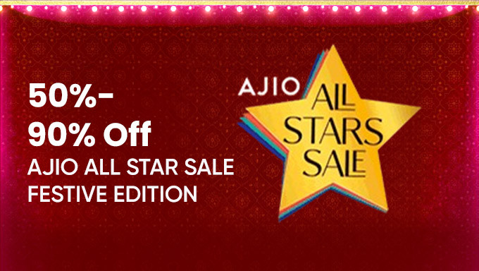 Ajio All Star Sale Festive Edition | 50%-90% OFF + Instant 10% Selected Bank Off