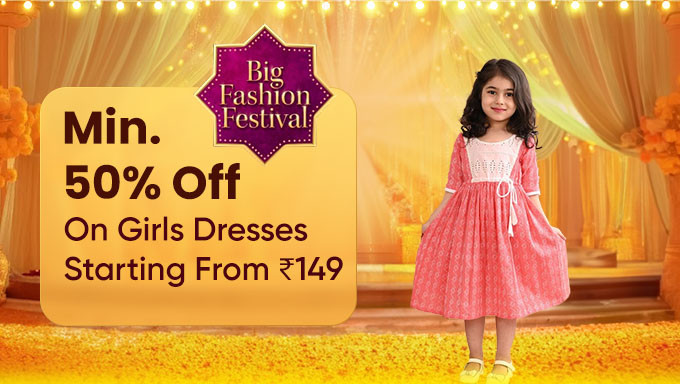 Min 50% Off On Girls Dresses Starting From Rs.149 From Brands Baesd,Creative Kids, A.T.U.N,StyleCast & More 