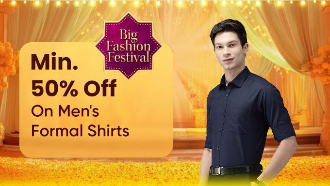 Min 50% Off on Men's Formal Shirts Of Brands Park Avenue,Arrow,Jainish,Raymond & More