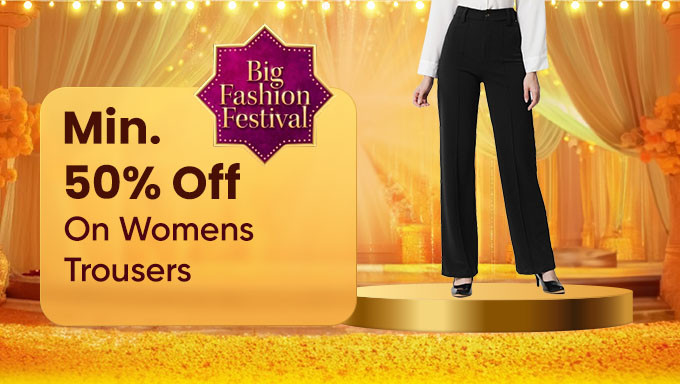 Min 50% Off On Women Trousers Of Brands Next One,Roadster,Dressberry,Toyko Talkies & More