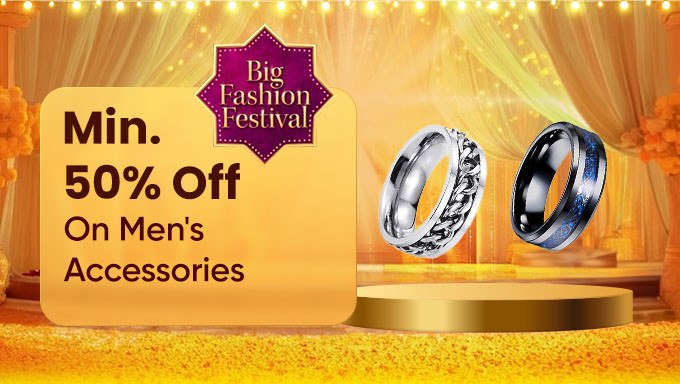 Min 50% Off On Men's Accessories Buy Bracelet ,Rings, Chains & More