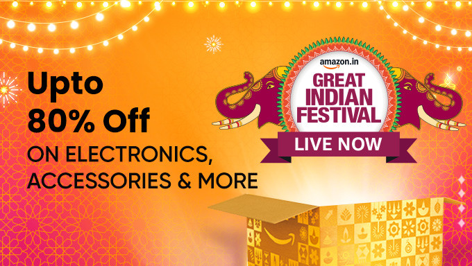 GREAT INDIAN FESTIVAL | Upto 80% Off On Electronics & Accessories,Home & Kitchen, Fashion And More + Extra 10% OFF On Selected Bank Card