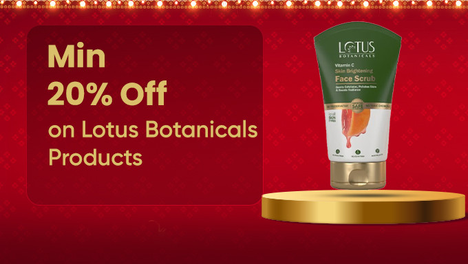 Min 20% Off On Lotus Botanicals Products +Free Face Wash On Rs.699 & Above Order