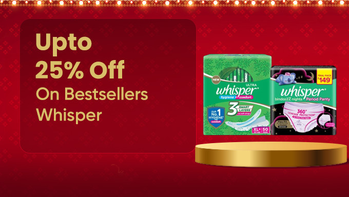 Upto 25% Off On Sanitary Products + Free Shipping On Orders Of Rs.299 & Above 