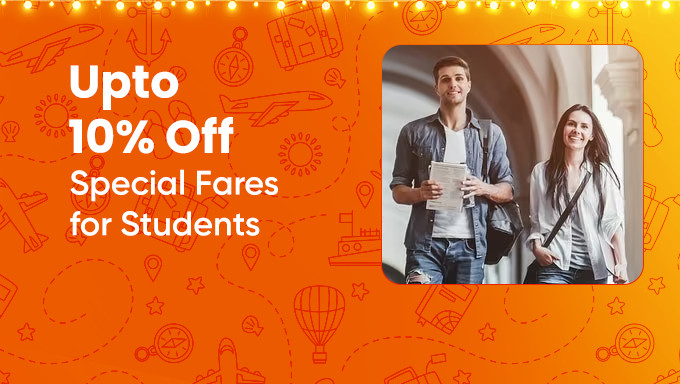 STUDENTS DISCOUNTS |Upto 10% Off in Economy Class and 5% Off in Business Class