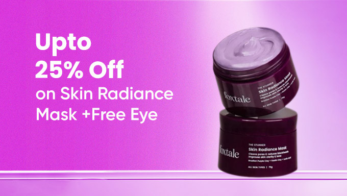 GLOW25 |Upto 25% Off On Foxtale Skin Radiance Mask +Free Eye Mask+ No Delivery Charges