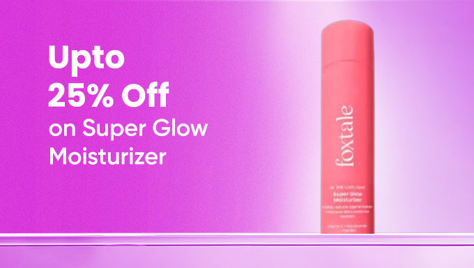 Upto 25% Off On Foxtale Super Glow Moisturizer 50ml +Free Eye Mask+ No Delivery Charges