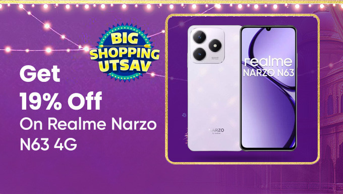 Get 19% Off On Realme Narzo N63 4G (Twilight Purple, 128 GB)  (4 GB RAM) 