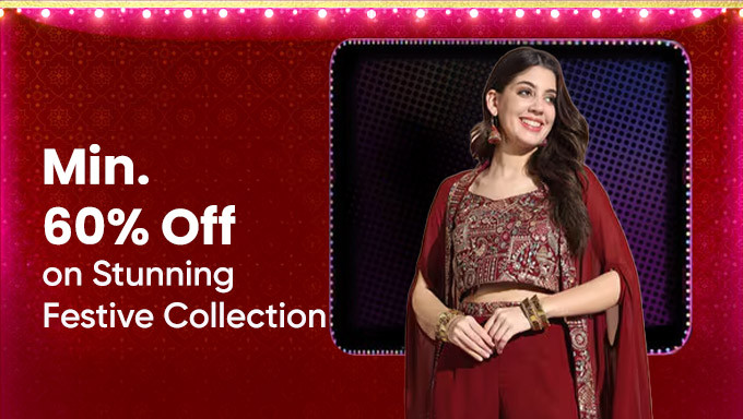 Min 60% Off On Chhabra 555 Buy Women Sarees,Lehenga Choli Sets ,Kurta Suit Sets & More 