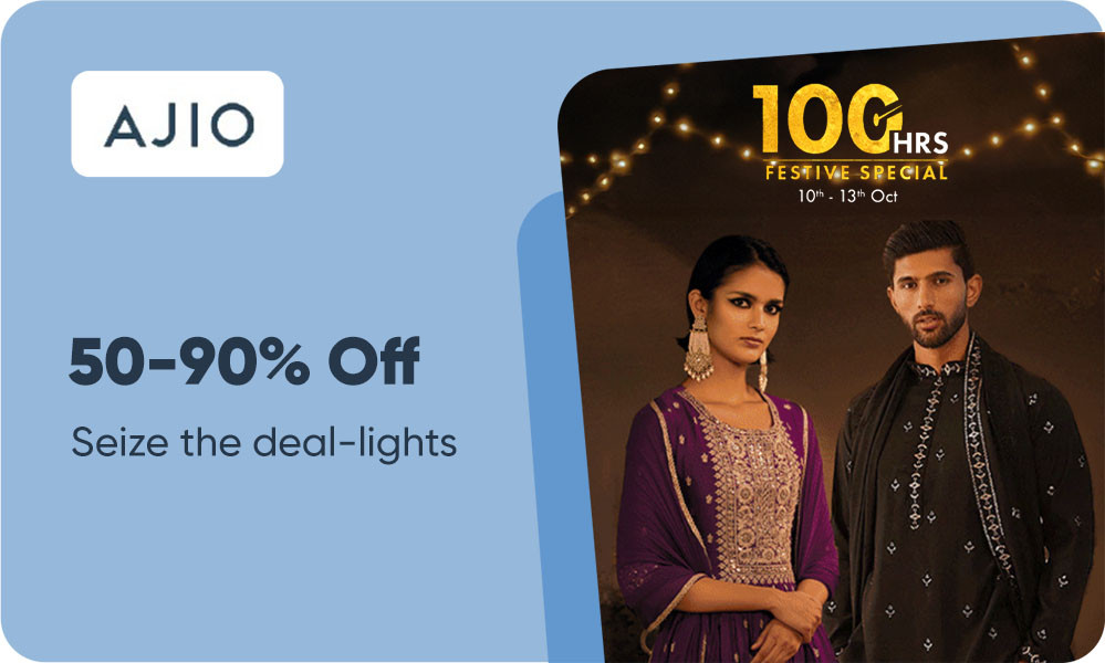 100 Festive Edition | 50%-90% OFF + Extra Upto 20% Off + Instant 10% Selected Bank Off