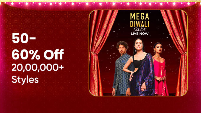 Ajio Mega Diwali Sale | 50%-60% OFF + Extra Upto 20% Off + Instant 10% Selected Bank Off