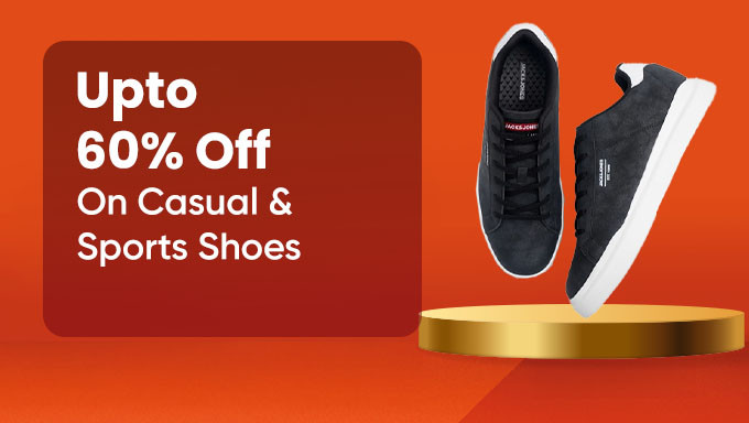 Upto 60% Off On Casual & Sports Shoes Of Brands Jack & Jones,H&M,Ducati,Levis & More