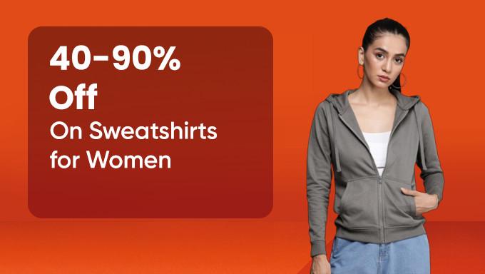 Get 40% to 90% off on sweatshirts for women Of Brands Puma,Tokya Talkies & More