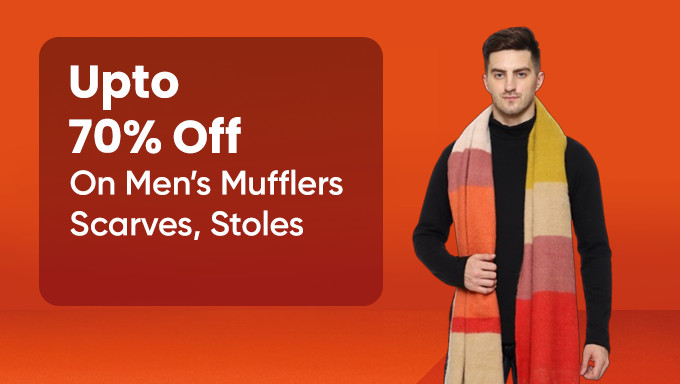 Upto 70% Off On Men's Mufflers,Scarves,Stoles Of Brands Linen Club,513 & More 