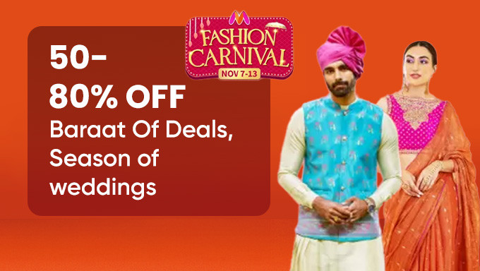 Fashion Carnival Sale | Flat 50%-80% Off + 10% Off on Selected Bank + Rs.300 New User Off