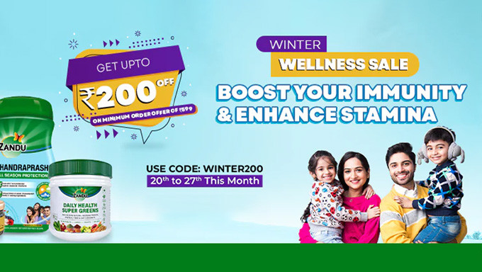 Winter Wellness Sale | Upt 50% OFF + Extra Rs.200 OFF On Herbal Products