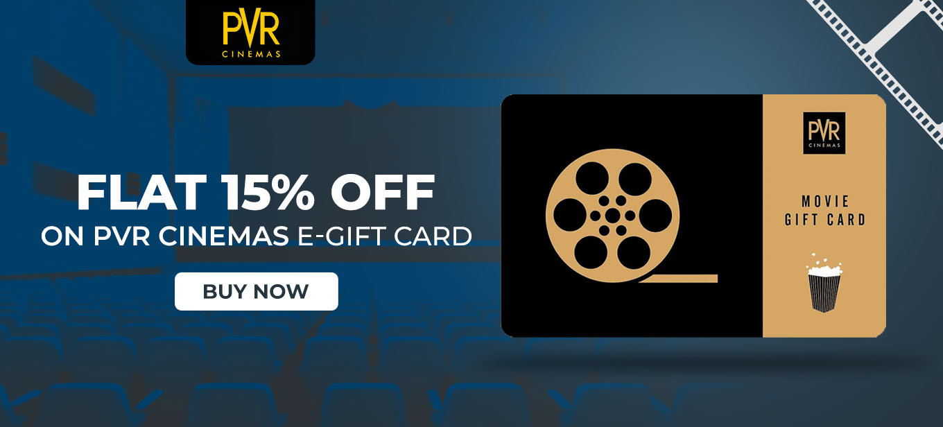 Flat 15% Off On PVR E-Gift Card