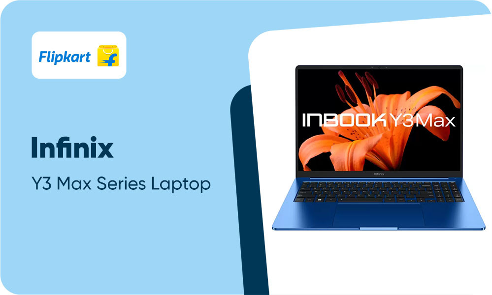 Infinix Y3 Max Series Intel Core i3 12th Gen 1215U - (8 GB/256 GB SSD/Windows 11 Home) YL613 Thin and Light Laptop (16 Inch, Blue, 1.78 Kg)