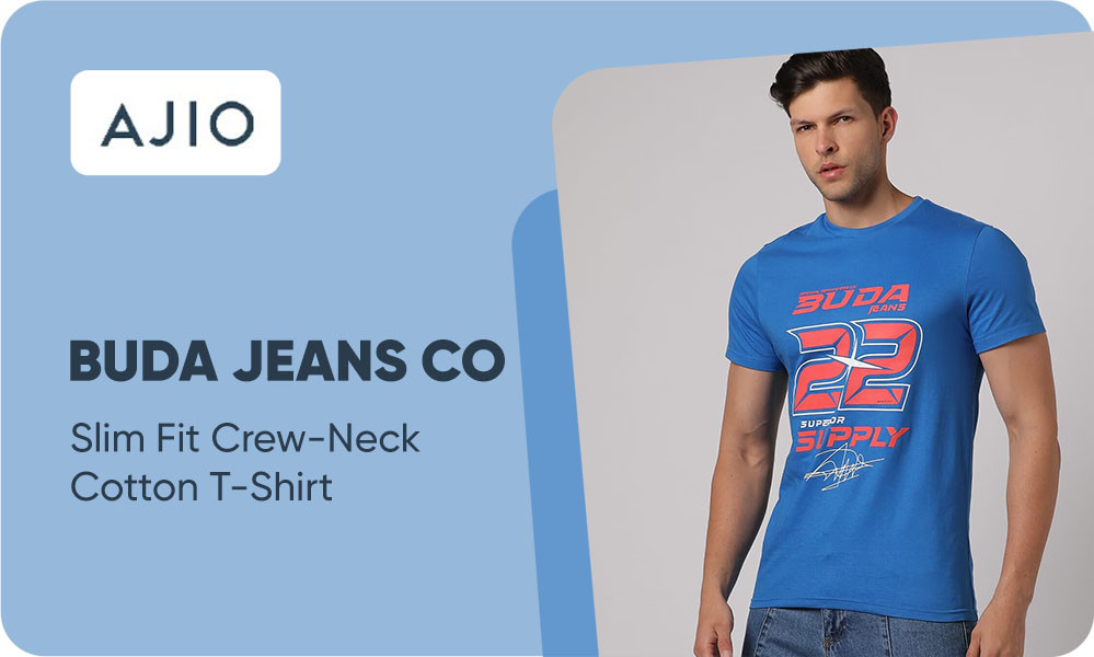 BUDA JEANS CO Slim Fit Crew-Neck Cotton T-Shirt