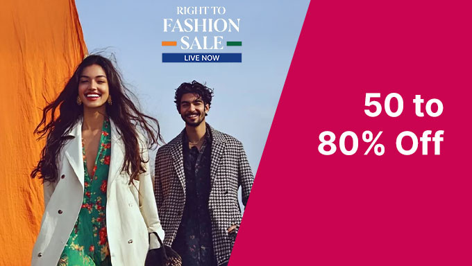 Right To Fashion Sale | 50% To 80% Off + Extra Rs.200 New User Off + 10% Bank Off