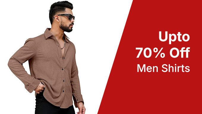 Upto 70% Off On Men Shirts