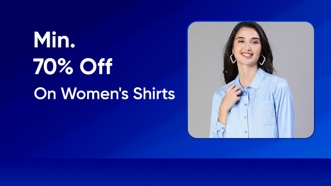 Minimum 70% Off On Women's Shirts