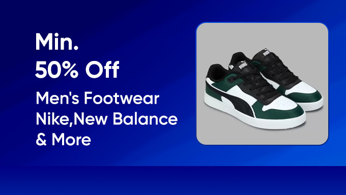 Min 50% Off Men's Footwear Nike,New Balance & More